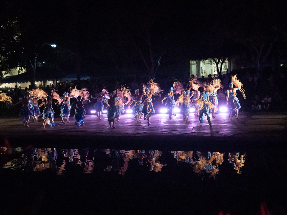 LMU dance students perform DanceBrasil’s, Motumbaxé, on LMU’s Alumni Mall